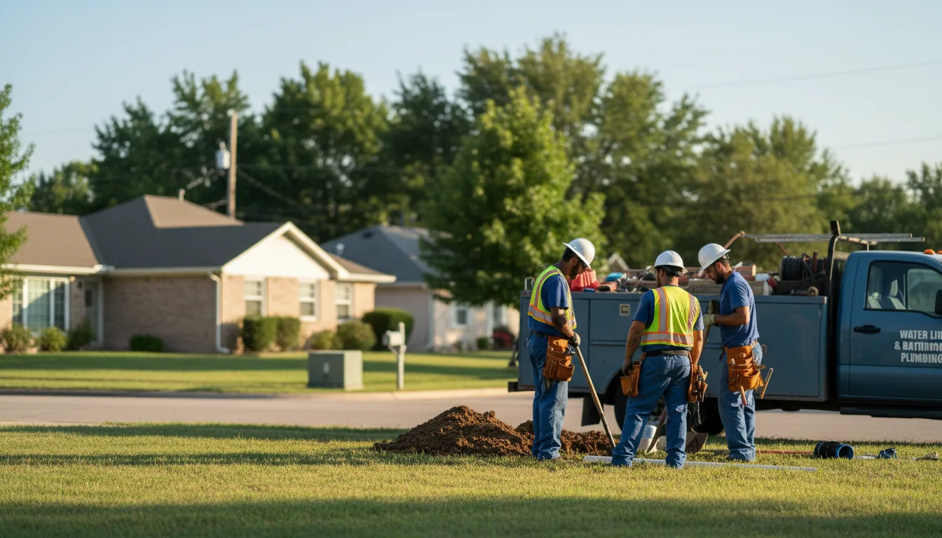 Residential water line and bathroom plumbing service in Rogers, KY